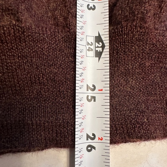 Conte Di Milano Sweater Men’s XL Merino Wool Brown Mock Neck Long Sleeve - Picture 6 of 7